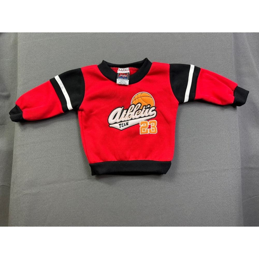 Mad Game Extrem Sport Baby Basketball Sweatshirt Red Black Athletic Team 23 6/9M